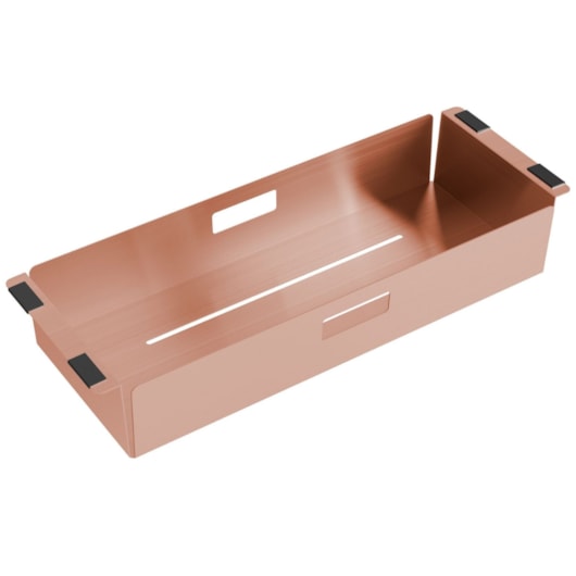 Bandeja Retangular Profunda Primaccore Rose Gold Debacco 425X162X71Mm - Imagem principal - 8c95666c-ad6f-4eb9-9c00-1cbf4862a803