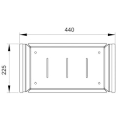 Bandeja Retangular Rasa Inox Escovado Debacco 440X225X36Mm