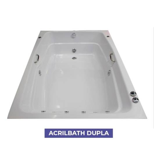 Banheira Acrilbath Dupla Topline 170x115cm Com Hidromassagem Ouro Fino - Imagem principal - 8c5afb25-5885-42a1-8845-c43ab607dd00