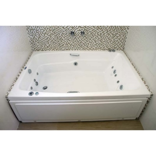 Banheira Acrilbath Dupla Topline 180x115cm Com Hidromassagem Ouro Fino - Imagem principal - 60733f64-1c52-44d0-8407-c4f34916eb71