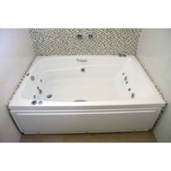 Banheira Acrilbath Dupla Topline 180x115cm Com Hidromassagem Ouro Fino