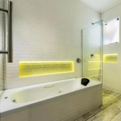 Banheira Acrilbath Individual Topline Com Hidromassagem Ouro Fino 140x80cm