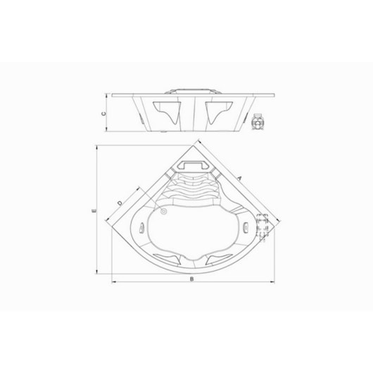 Banheira Acrílica Acapulco Gran Luxo 150x211cm Com Aquecedor Astra - Imagem principal - 1ff63b6a-1c1e-4aab-b267-b4608cc5515e