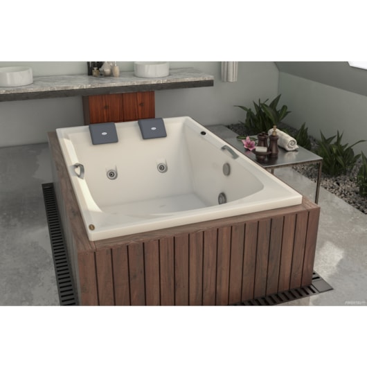 Banheira Acrílica Carina G2a P1 Jacuzzi 170x110cm - Imagem principal - 400e7364-7c3e-4fdf-a96e-7b504ff23e75