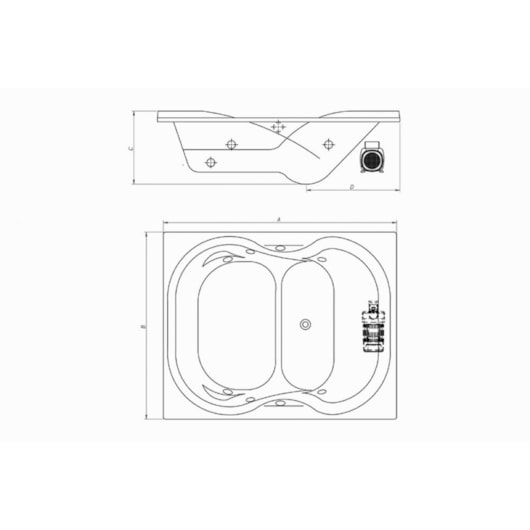 Banheira Acrílica Com Aquecedor Due Maggiore Accomodare Gran Luxo Astra 180x120cm  - Imagem principal - ac833344-d7e8-4838-be70-c7a8fe4ef04d