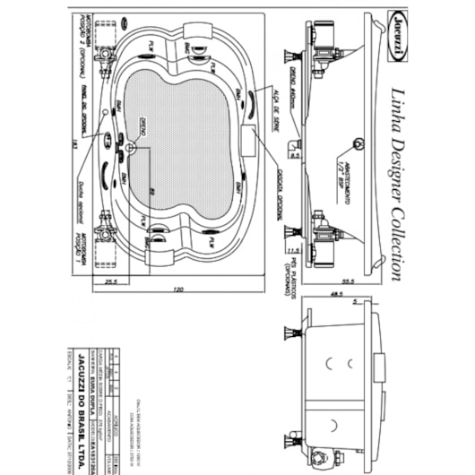 Banheira Acrílica Com Aquecedor Dupla Eura Jacuzzi P2 183x120cm - Imagem principal - ded6cf47-994f-4dc3-adf2-a334dd1a9b73