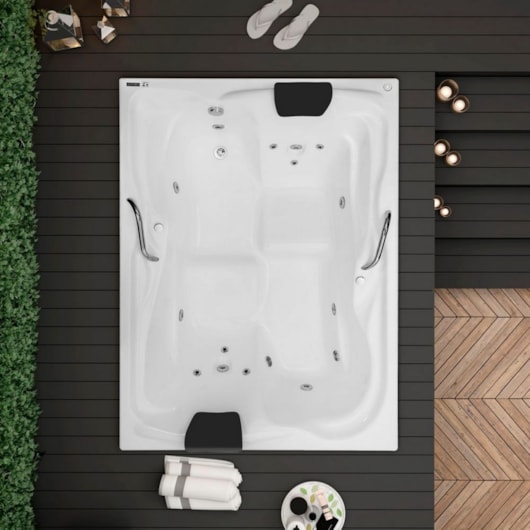 Banheira Acrílica Com Aquecedor Nobile Maggiore Dupla Gran Luxo Astra 180x130cm - Imagem principal - 1e8c3eda-07c3-4c49-b541-737dd131d108
