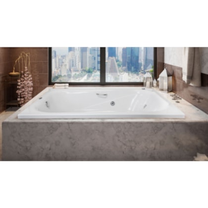 Banheira Acrílica Cristal Dupla Ouro Fino 170x110cm