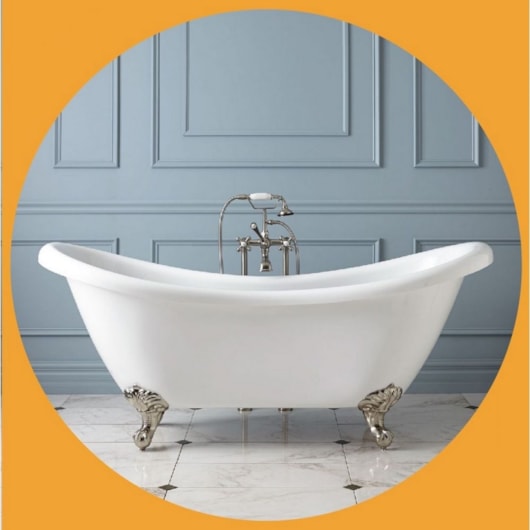 Banheira Acrílica De Imersão Antigua 175x73cm Com Pés Cromadas Immersi - Imagem principal - 4ad52139-81a4-4b4d-814c-9415195145a6