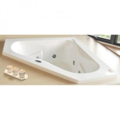 Banheira Acrílica Dupla Ápia Com Aquecedor Jacuzzi 152x152x54cm