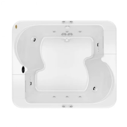 Banheira Acrílica Dupla Aura 183x153x51cm Com Aquecedor Jacuzzi