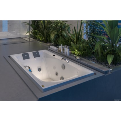 Banheira Acrílica Dupla Carina G1A P1 Jacuzzi 170x110cm