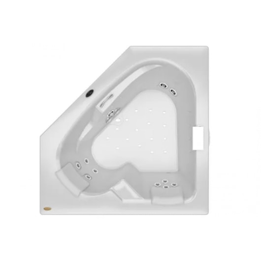 Banheira Acrílica Dupla De Canto Castello 165x165x58cm Com Aquecedor Jacuzzi - Imagem principal - eb2c79d4-e79d-4b7c-81d5-f9058490cc6e