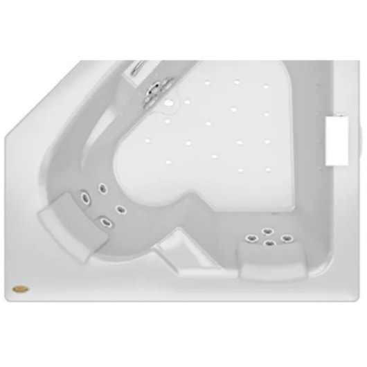 Banheira Acrílica Dupla De Canto Castello 165x165x58cm Com Aquecedor Jacuzzi - Imagem principal - b53a3dc1-d19e-4e06-b445-1e77416c732d