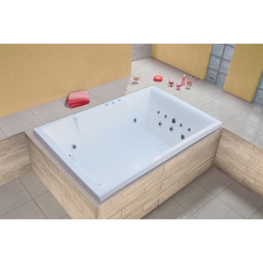 Banheira Acrílica Dupla Double Cayman Gran Luxo Com Aquecedor 220V Astra 180x120x52cm   - Imagem principal - c28ba65f-fca8-4ce3-aba0-cb4809dbd5ce