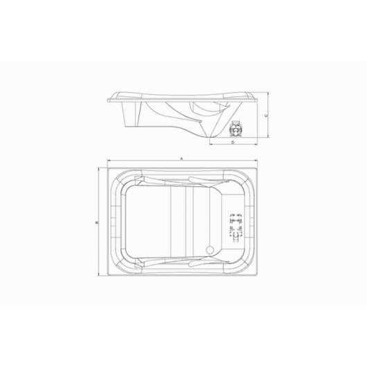 Banheira Acrílica Dupla Double Tahiti Gran Luxo 180x130cm Astra - Imagem principal - a766d2a7-5a52-4dec-a25b-d7f0c09d8f1a