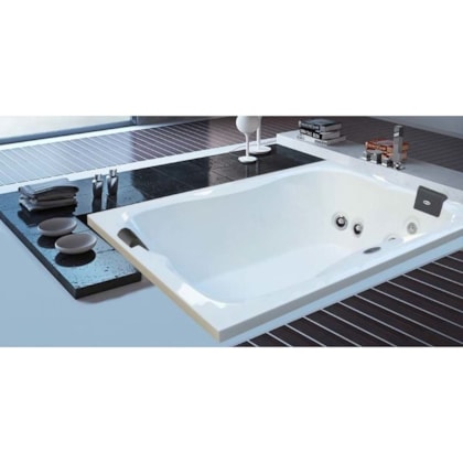 Banheira Acrílica Dupla Espree Box Com Aquecedor Jacuzzi 170x120x53cm