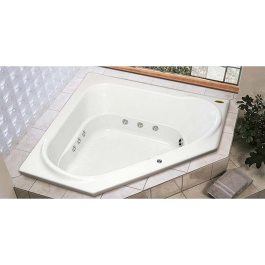 Banheira Acrílica Dupla Eura Canto com Aquecedor Jacuzzi 152x152x51cm - Imagem principal - 74b43282-aab2-4f58-a21e-a9fed8ab45c8