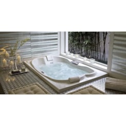 Banheira Acrílica Dupla Eura Com Aquecedor Jacuzzi P1 183x120x49cm