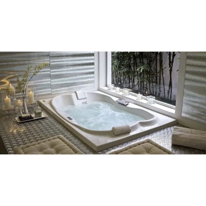 Banheira Acrílica Dupla Eura Com Aquecedor Jacuzzi P1 183x120x49cm