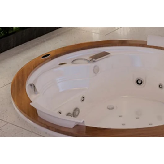 Banheira Acrílica Dupla Gemini Wood 200x66cm Com Aquecedor Jacuzzi - Imagem principal - e2091167-04bd-4ba3-80e5-e56ca423aa1c