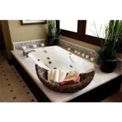 Banheira Acrílica Dupla Softcrill Standard 170x120cm Ouro Fino