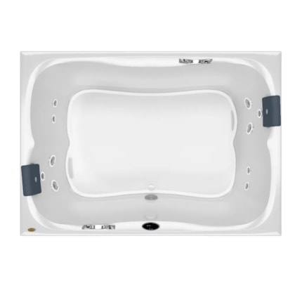 Banheira Acrílica Dupla Spree Box 150x120x53cm Com Aquecedor Jacuzzi