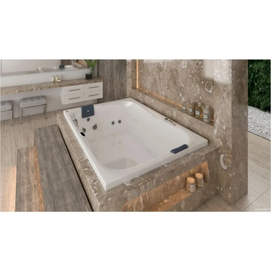 Banheira Acrílica Dupla Spree Box Com Aquecedor jacuzzi 170x120x53cm - Imagem principal - 7b5f388c-ce57-48b5-940a-f57e18464331