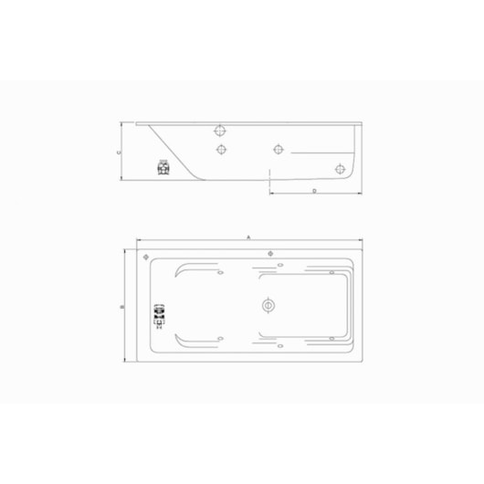 Banheira Acrílica Individual Box Nouva Gran Luxo 150x85x45cm Astra - Imagem principal - 64d151bc-a12c-4206-a99e-e444c74f2c65