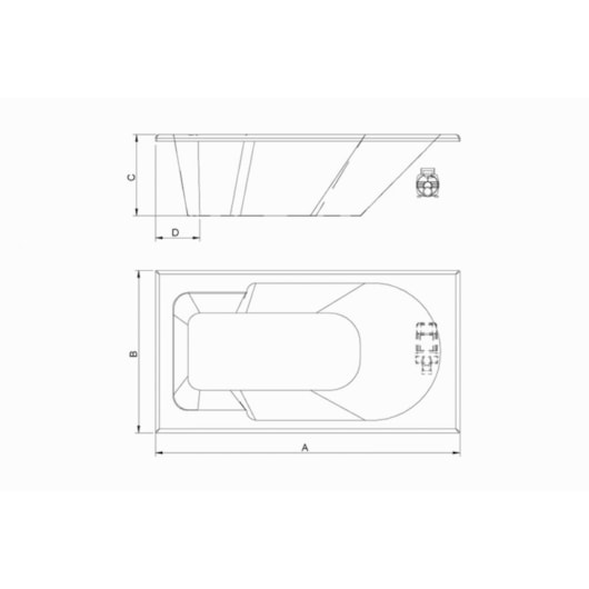 Banheira Acrílica Individual Capri Gran Luxo 135x80cm Astra - Imagem principal - 642cc499-38a5-41d8-9330-37e66b744b33