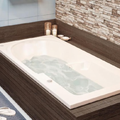 Banheira Acrílica Individual Com Aquecedor Capri Gran Luxo Astra 150x80cm