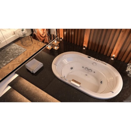 Banheira Acrílica Individual Europe Com Aquecedor Jacuzzi 184x112x56cm