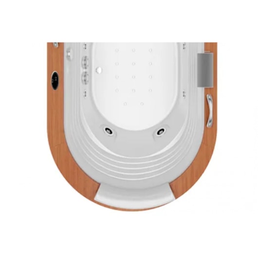 Banheira Acrílica Individual Europe Wood 184x112x56cm Com Aquecedor Jacuzzi - Imagem principal - c58025bc-3972-4755-a1f2-c63e77353cbe