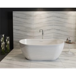 Banheira Acrílica Individual Freenstanding Riva Brilhante Jacuzzi 167x84x64cm