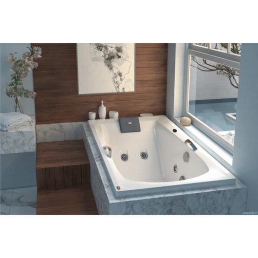 Banheira Acrílica Individual G4 Com Aquecedor Jacuzzi 150x80cm - Imagem principal - 0190bbbc-dd3d-44a9-98ff-e4382db645fc