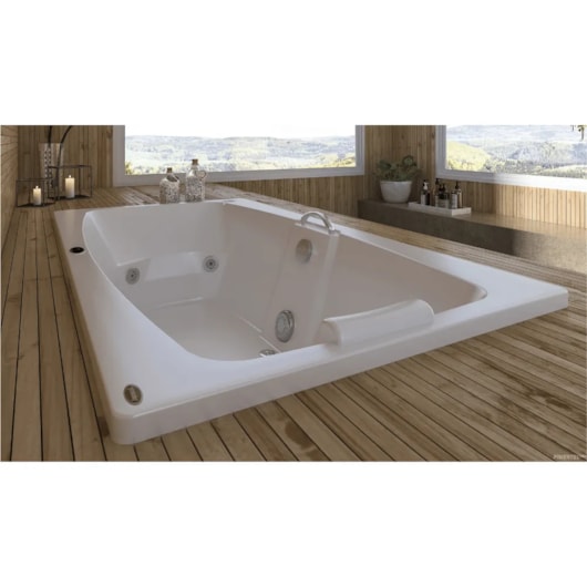 Banheira Acrílica Individual Mysia Com Aquecedor Jacuzzi 150x79x42cm - Imagem principal - 05e25b17-3c5b-48eb-b9cb-e4c227ef5d60