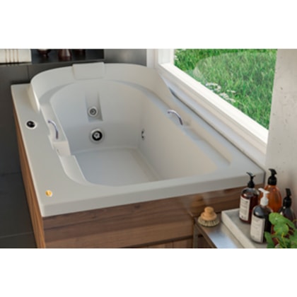 Banheira Acrílica Individual Regina Com Aquecedor Jacuzzi 150x90x45cm