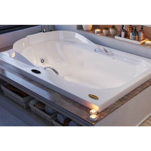 Banheira Acrílica Individual Regina Com Aquecedor  Jacuzzi 160x90x45cm - Imagem principal - ee407641-f928-4c75-82fd-47c1ff967aba