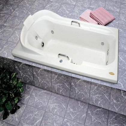 Banheira Acrílica Individual Regina G4 Com Aquecedor Jacuzzi 160x90x45cm
