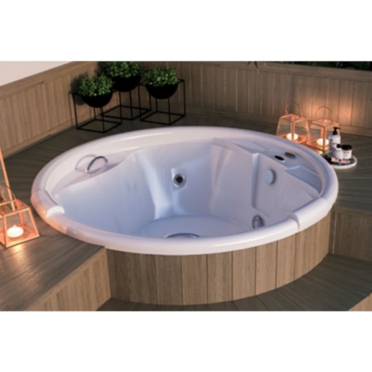 Banheira Acrílica Paola Com Aquecedor G4 2 Pessoas Jacuzzi 150x50cm - Imagem principal - d31d73af-9140-46b3-a4dd-39b824bc3a7b