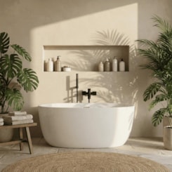 Banheira Acrílica Taípe Glossy White Immersi 140,3cmx80cmx58cm