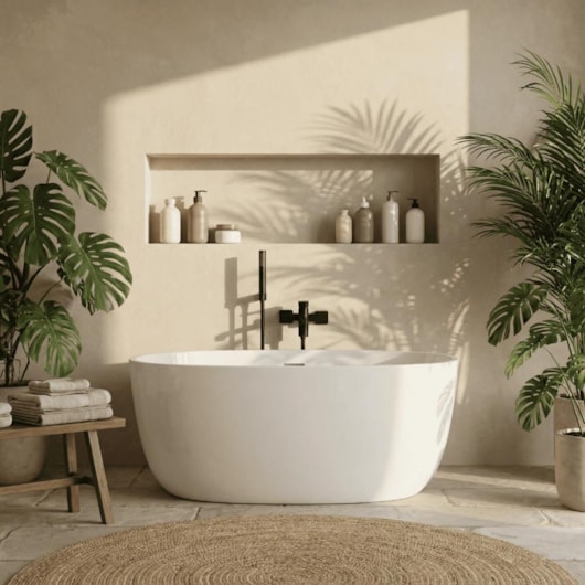 Banheira Acrílica Taípe Glossy White Immersi 140,3cmx80cmx58cm - Imagem principal - 5e2aaebc-b979-46b1-837b-dcb75e322b2f