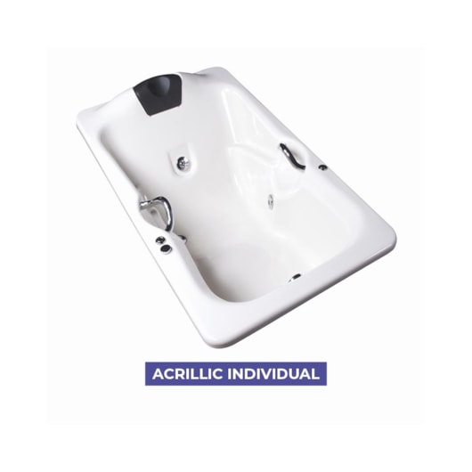 Banheira Acrillic Individual Standard 160x90cm Com Hidromassagem Ouro Fino - Imagem principal - 963cfb88-315a-4541-a08e-27c8e859bb78