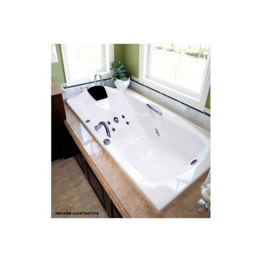 Banheira Acrillic Individual Topline 180x90cm Com Hidromassagem Ouro Fino - Imagem principal - 16f3946e-f861-4a44-acb7-6e457ff8e386