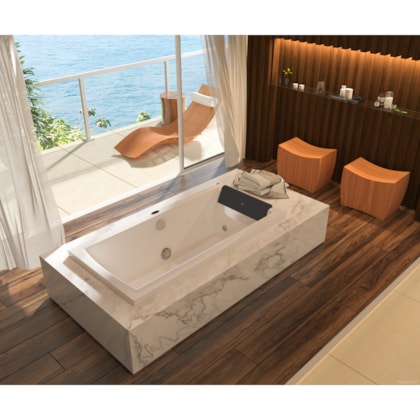 Banheira Atol P1 Com Aquecedor 60Hz Jacuzzi 160x80cm