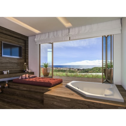Banheira Bionda G4 P2 Com Aquecedor Jacuzzi 152x152cm
