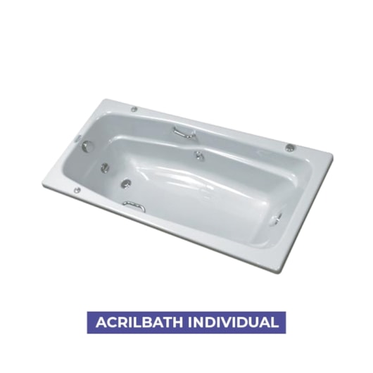 Banheira Com Hidromassagem Acrilbath Individual Standard Ourofino 1.55x0.79cm - Imagem principal - cbf43a63-60e3-4d16-bc8f-396f240e4fa4
