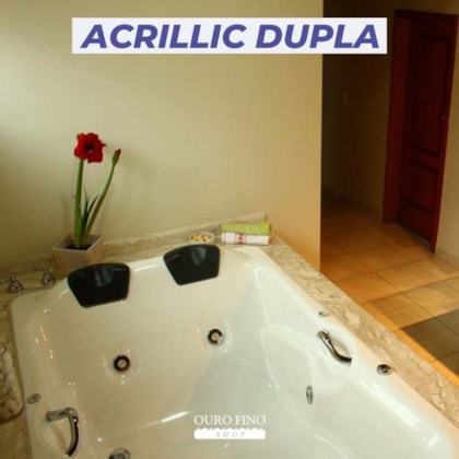 Banheira Com Hidromassagem Acrílica Dupla Ouro Fino 180x120cm