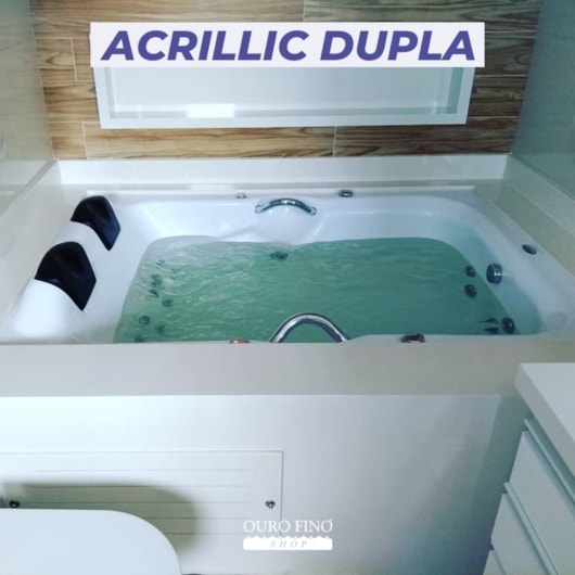 Banheira Com Hidromassagem Acrílica Dupla Ouro Fino 180x120cm - Imagem principal - 06f19a9c-9b53-4e66-bba9-b9990ae25b5a