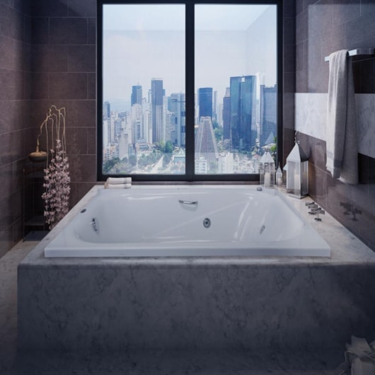 Banheira Com Hidromassagem Dupla 170 Cristal Ouro Fino - Imagem principal - e94ea6e3-758a-4264-a34f-a51064b44c1f